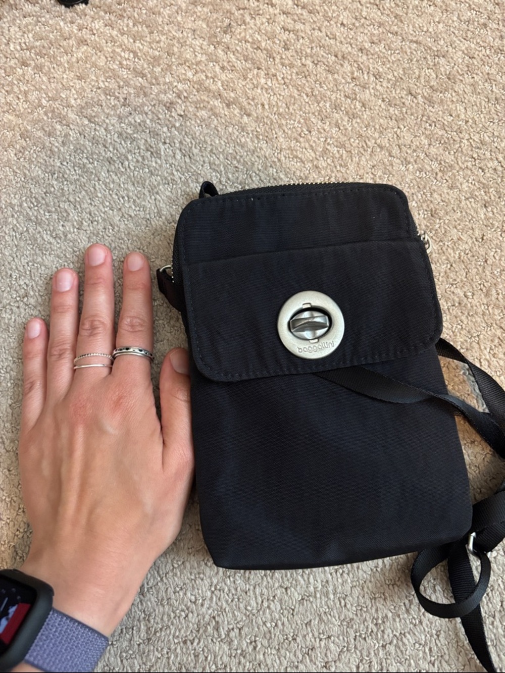 Baggallini Small Nylon Crossbody Purse Bag - Picture 8 of 8
